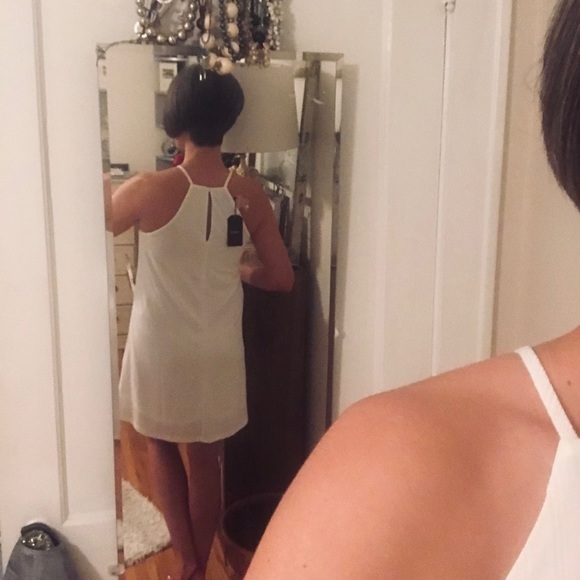 Ivory Halter Neck Swing Dress - Picture 5 of 6